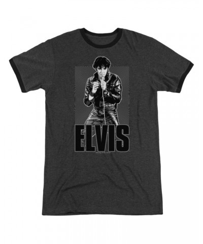 Elvis Presley Shirt | LEATHER Premium Ringer Tee $11.00 Shirts