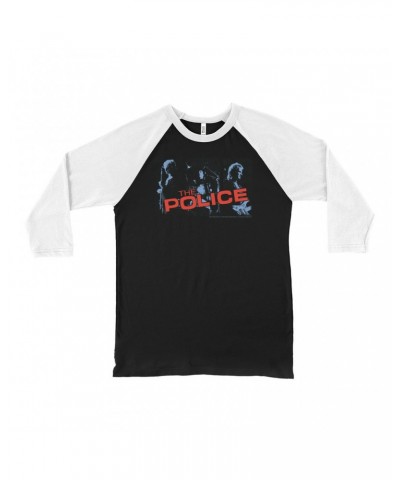 The Police 3/4 Sleeve Baseball Tee | Band Photo And Logo Red Shirt $11.08 Shirts