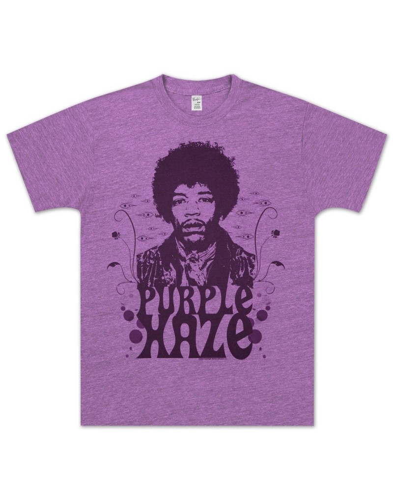 Jimi Hendrix Purple Haze Heather Purple T-Shirt $10.78 Shirts