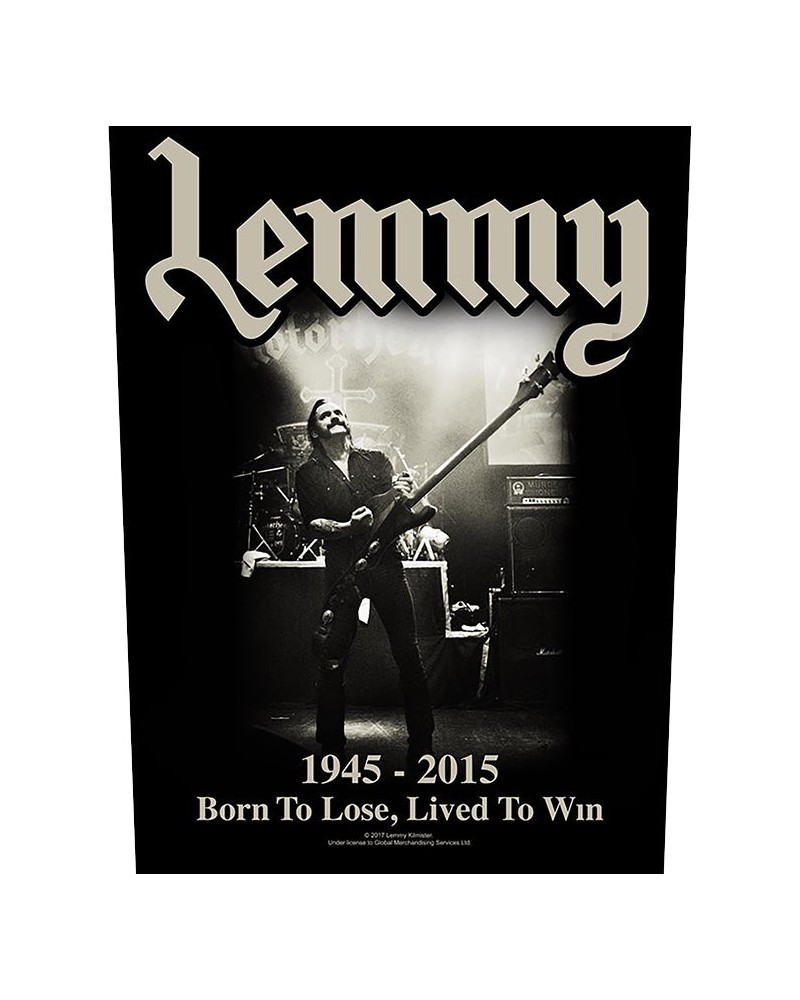 Lemmy Lived to Win' Back Patch $10.02 Accessories