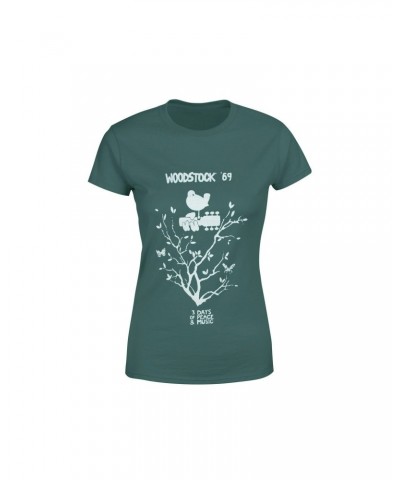 Woodstock Bird With Tree Ladies T-Shirt $12.25 Shirts