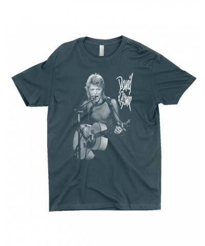 David Bowie T-Shirt | Mick Rock Photo In Concert Shirt $11.23 Shirts