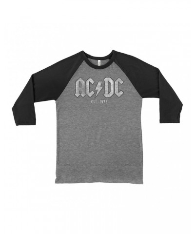 AC/DC 3/4 Sleeve Baseball Tee | Est. 1973 Distressed Shirt $11.08 Shirts