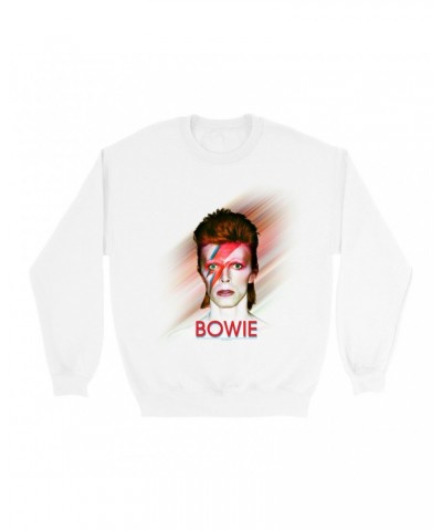 David Bowie Sweatshirt | Flash Frame Colorful Bowie Image Sweatshirt $15.38 Sweatshirts