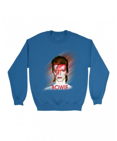 David Bowie Sweatshirt | Flash Frame Colorful Bowie Image Sweatshirt $15.38 Sweatshirts