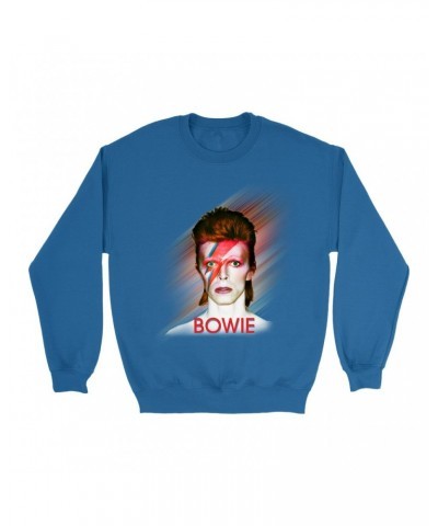 David Bowie Sweatshirt | Flash Frame Colorful Bowie Image Sweatshirt $15.38 Sweatshirts