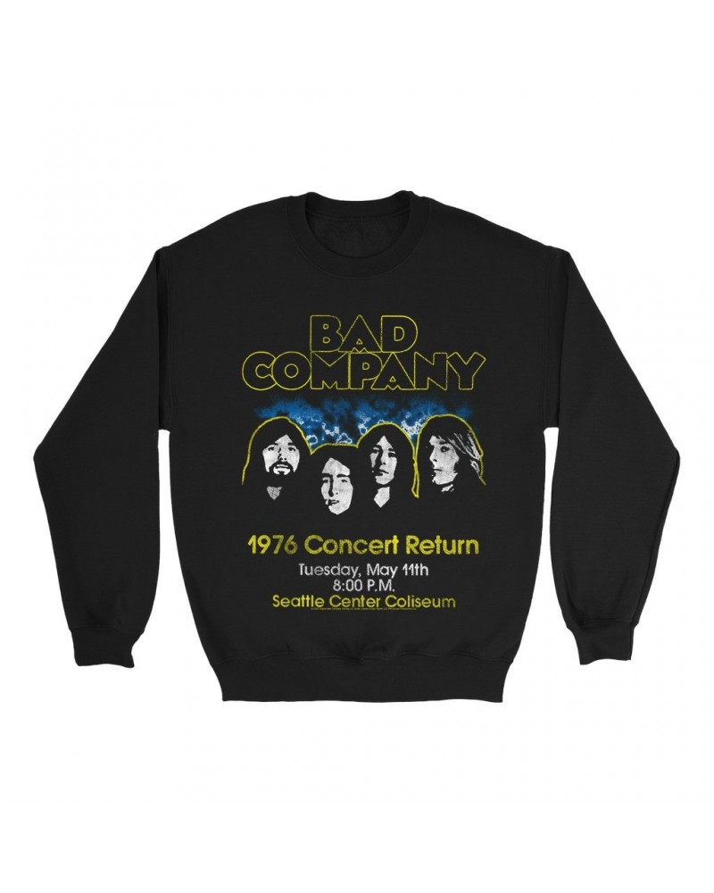 Bad Company Sweatshirt | 1976 Concert Return Distressed Sweatshirt $15.38 Sweatshirts