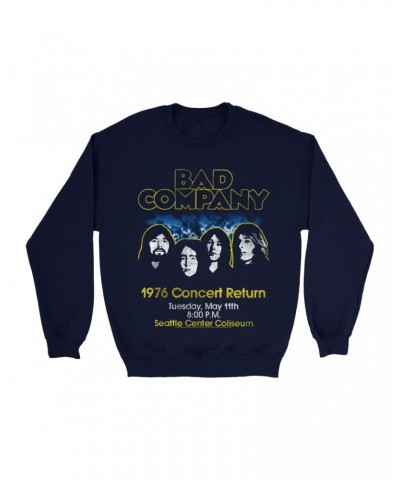 Bad Company Sweatshirt | 1976 Concert Return Distressed Sweatshirt $15.38 Sweatshirts