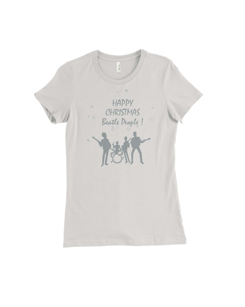 The Beatles Happy Christmas White Juniors T-Shirt $13.20 Shirts