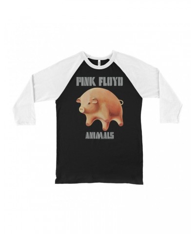 Pink Floyd 3/4 Sleeve Baseball Tee | Animals Album Pig Logo Shirt $14.68 Shirts