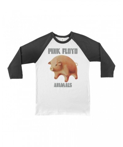 Pink Floyd 3/4 Sleeve Baseball Tee | Animals Album Pig Logo Shirt $14.68 Shirts