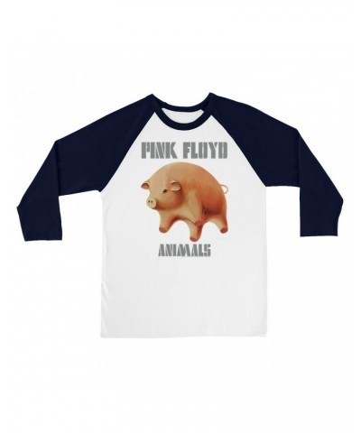 Pink Floyd 3/4 Sleeve Baseball Tee | Animals Album Pig Logo Shirt $14.68 Shirts