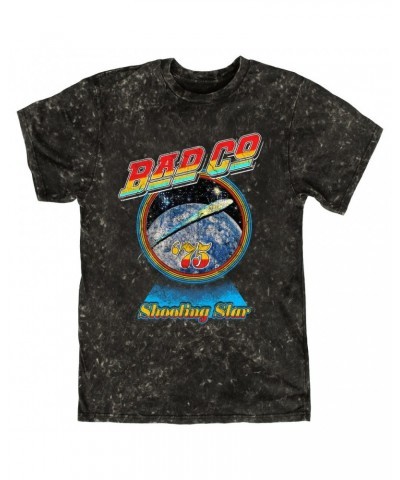 Bad Company T-shirt | 75 Shooting Star Orbit Distressed Mineral Wash Shirt $13.78 Shirts