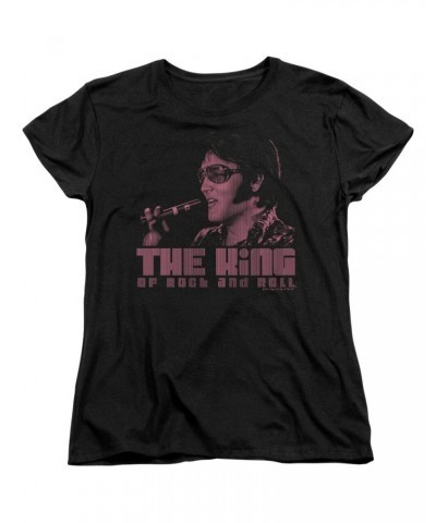 Elvis Presley Women's Shirt | THE KING Ladies Tee $5.58 Shirts