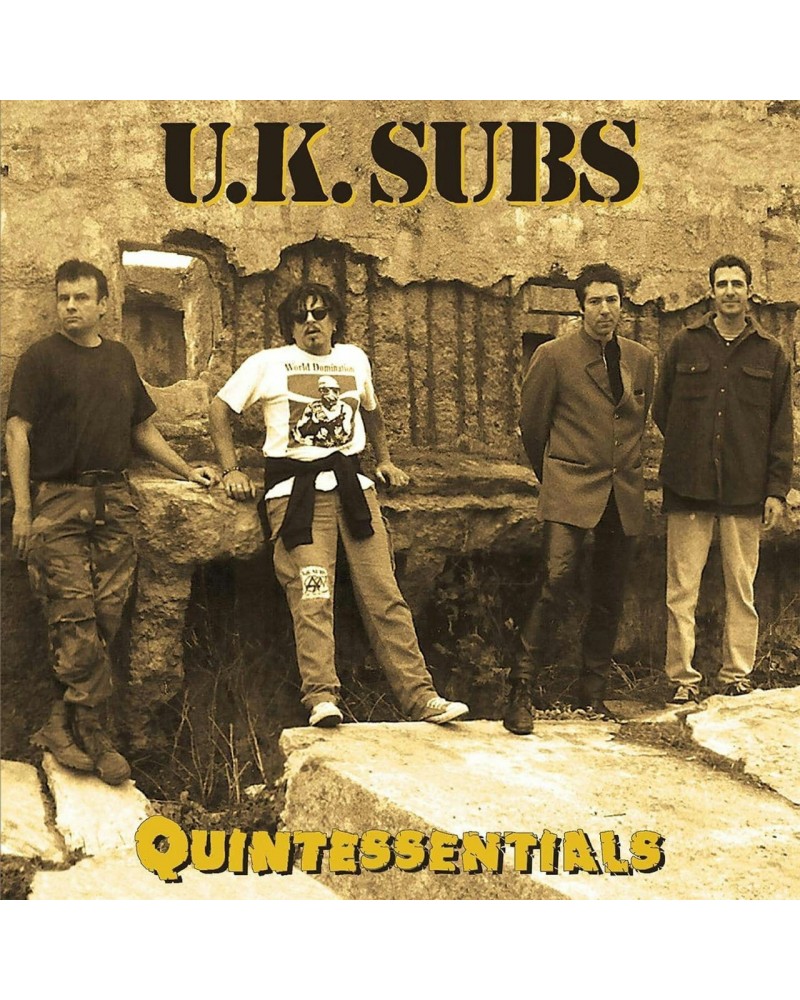 U.K. Subs Quintessentials (Yellow/Black Splatter) Vinyl Record $18.00 Vinyl